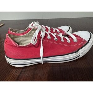 Converse Chuck Taylor All Star Red Low Top Canvas Sneakers Men's 8 Women's 10
